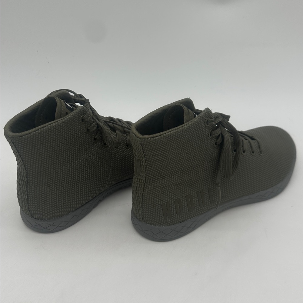 NOBULL Outwork Superfabric Trainer High Top Womens Size 7.5 Gym Shoe Olive Green - Picture 11 of 15